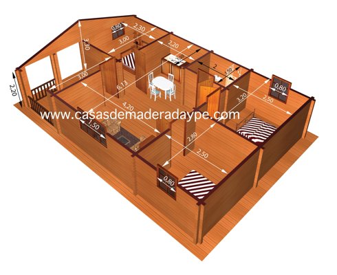 Casas de Madera modelo Bola�os