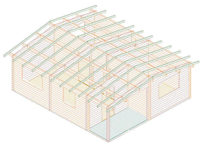Plano 3 de casa Arlazon de 42 m2.
