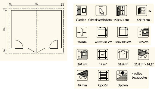 Caseta de jard�n Nantes - Imagen 2